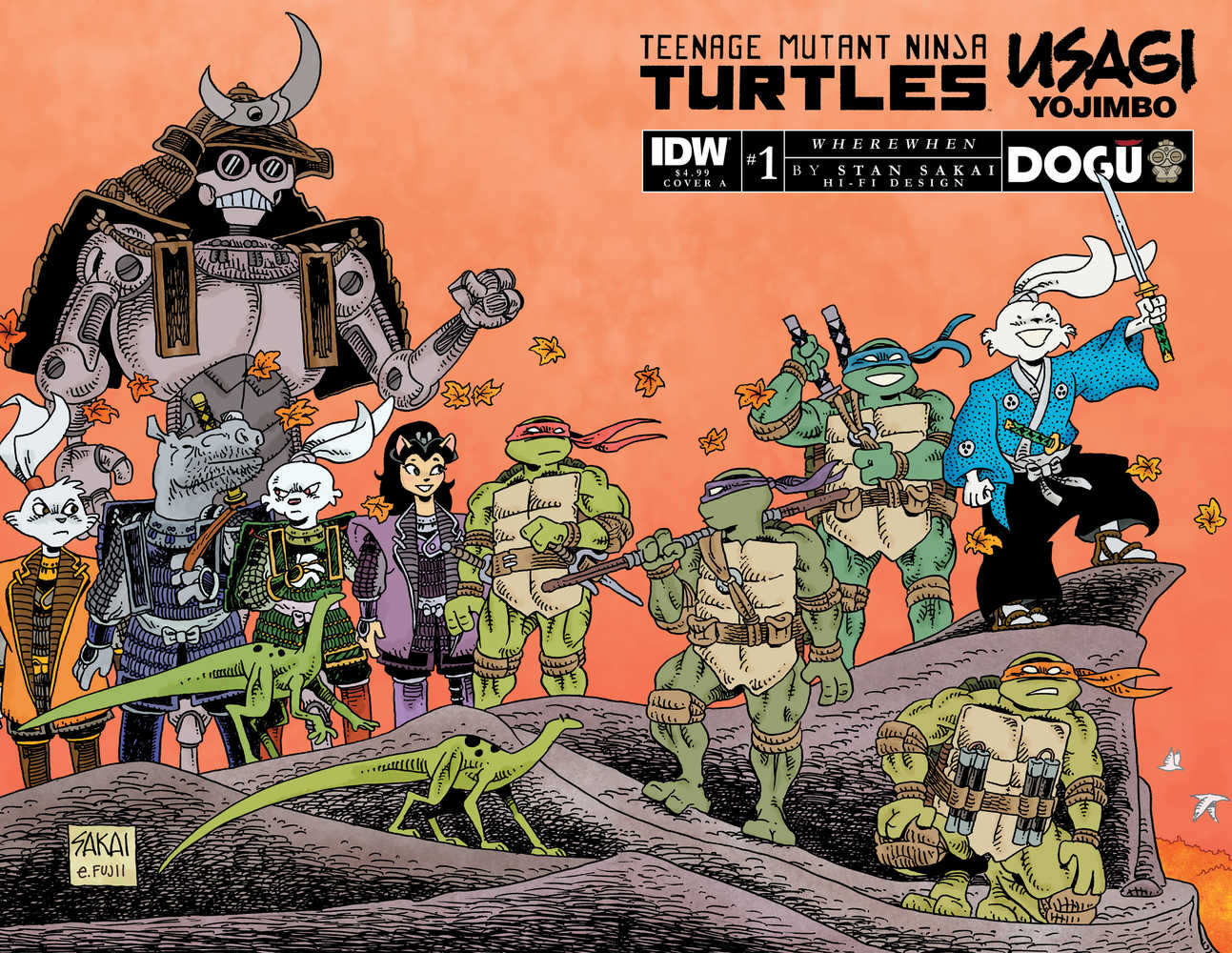 Teenage Mutant Ninja Turtles Usagi Yojimbo Wherewhen #1 Cover A Sakai