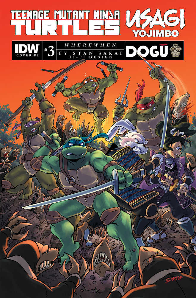 Teenage Mutant Ninja Turtles/Usagi Yojimbo: Wherewhen #3 Variant Ri (10) (Myer)